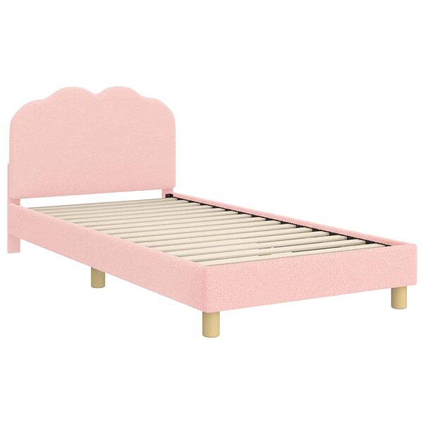 vidaXL Cadre de lit pour enfants avec t&ecirc;te de lit Rose 80 x 200 cm