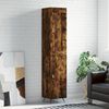 vidaXL Buffet haut Ch&ecirc;ne fum&eacute; 34,5x34x180 cm Bois d'ing&eacute;nierie