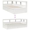 vidaXL Lit biblioth&egrave;que sans matelas blanc 90x200cm bois de pin massif