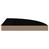 vidaXL Étagère d'angle flottante noir brillant 35x35x3,8 cm MDF