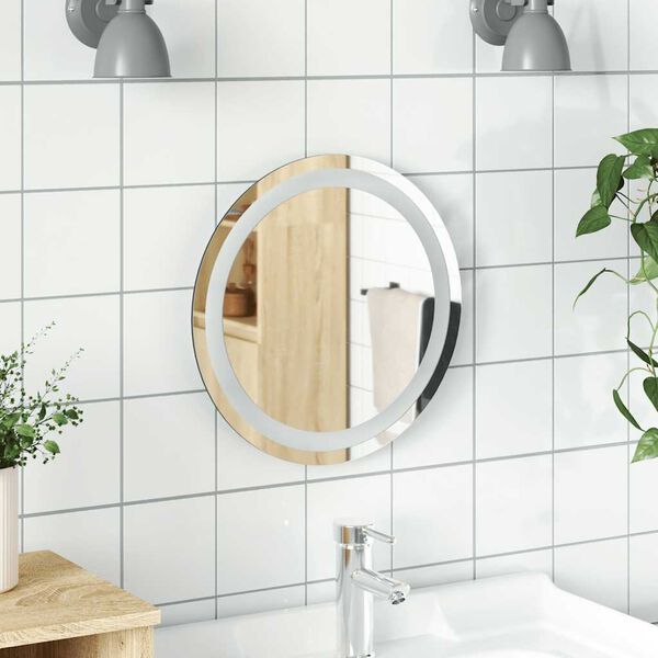 vidaXL Miroir de salle de bain &agrave; LED 40 cm rond