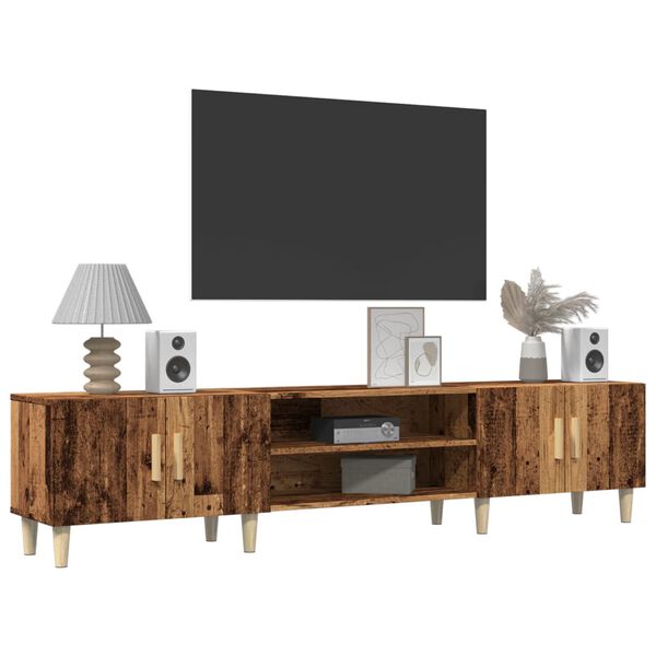 vidaXL Meuble TV vieux bois 180x31,5x40 cm bois d'ingénierie
