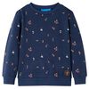 Sweatshirt pour enfants m&eacute;lange bleu marine 116