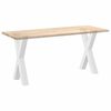vidaXL Pieds de table &agrave; manger en forme de X, 2 pi&egrave;ces, blanc, 50 x (72-73) cm, acier