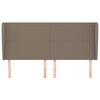 vidaXL T&ecirc;te de lit avec oreilles Taupe 163x23x118/128 cm Tissu