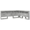 vidaXL T&ecirc;te de lit de rangement Gris b&eacute;ton Bois d'ing&eacute;nierie