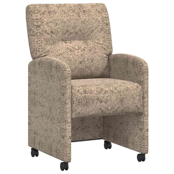 vidaXL Chaises de Salle &agrave; Manger avec Roues 2 pcs Gris clair