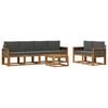 vidaXL Ensemble de canap&eacute;s d'ext&eacute;rieur 6 pcs Naturel et Anthracite