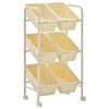 vidaXL Chariot de rangement pour jouets &agrave; 6 paniers Blanc Plastique