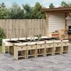 vidaXL Ensemble &agrave; manger de jardin et coussins 13 pcs beige