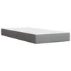 vidaXL Sommier &agrave; lattes de lit avec matelas Gris clair 90x200 cm Tissu
