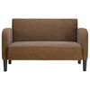 vidaXL Canap&eacute; causeuse marron 110 cm similicuir