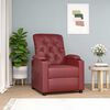 vidaXL Fauteuil Rouge bordeaux Similicuir
