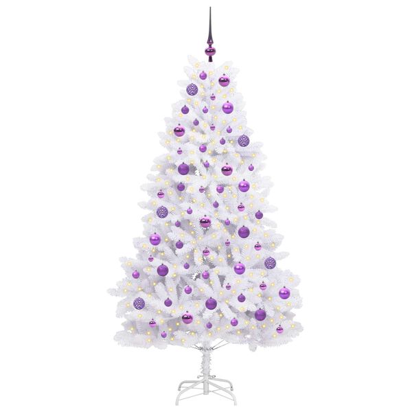 vidaXL Sapin de No&euml;l Artificiel &agrave; Branches Articul&eacute;es Blanc 180 cm