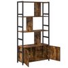 vidaXL &Eacute;tag&egrave;re Ch&ecirc;ne fum&eacute; 80 x 30 x 155,5 cm Bois d'ing&eacute;nierie