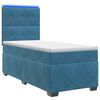vidaXL Lit boxspring avec matelas Bleu 90 x 200 cm Velours