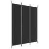 vidaXL Cloison de s&eacute;paration 3 panneaux Noir 150x200 cm Tissu