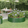 vidaXL Lit sur&eacute;lev&eacute; de jardin Acier galvanis&eacute; 140x140x36cm Vert