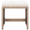 vidaXL Ensemble &agrave; manger d'ext&eacute;rieur avec coussins 15 pcs Rotin Beige