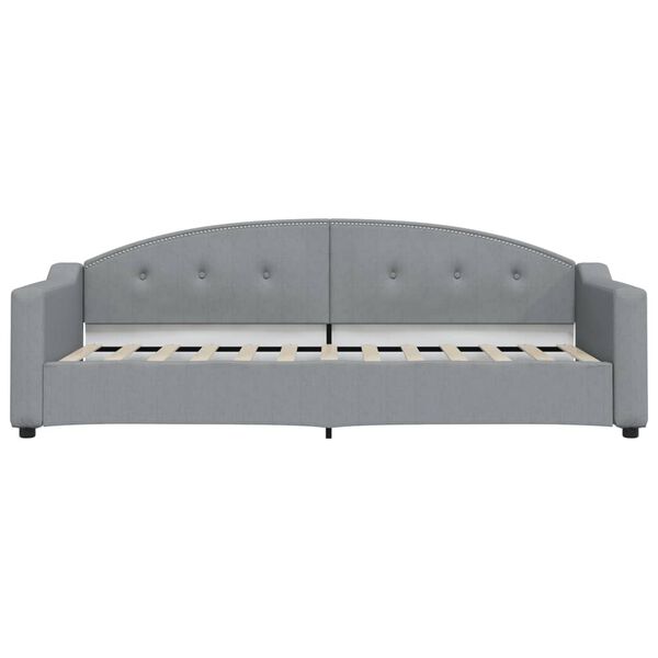 vidaXL Lit de repos sans matelas gris clair 80x200 cm tissu