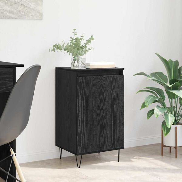 vidaXL Buffet Ch&ecirc;ne noir 40 x 35 x 70 cm Bois d'ing&eacute;nierie