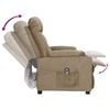 vidaXL Fauteuil inclinable &eacute;lectrique Taupe Tissu