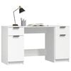 vidaXL Bureau avec armoire lat&eacute;rale Blanc Bois d'ing&eacute;nierie