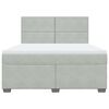 vidaXL Sommier &agrave; lattes de lit et matelas Gris clair 180x200cm Velours