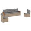 vidaXL Salon de jardin avec coussins 6 pcs beige r&eacute;sine tress&eacute;e