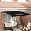 vidaXL Auvent R&eacute;tractable Noir 350 x 250 cm Polyester et Aluminium