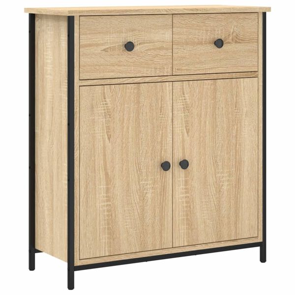 vidaXL Buffet ch&ecirc;ne sonoma 70x30x80 cm bois d'ing&eacute;nierie