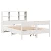 vidaXL Lit biblioth&egrave;que sans matelas blanc 120x200 cm bois pin massif