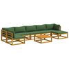 vidaXL Ensemble de Canap&eacute;s 8 pc Naturel Bois d'Acacia Massif