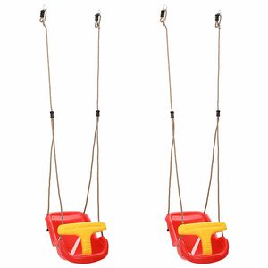 vidaXL Balan&ccedil;oire b&eacute;b&eacute; 2 pcs Rouge 36 x 43 x 42 cm Plastique