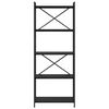 vidaXL &Eacute;tag&egrave;re Ch&ecirc;ne noir 60 x 30 x 155 cm Bois d'ing&eacute;nierie