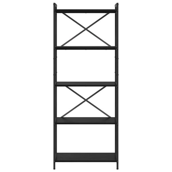 vidaXL &Eacute;tag&egrave;re Ch&ecirc;ne noir 60 x 30 x 155 cm Bois d'ing&eacute;nierie