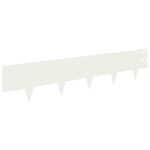 vidaXL Bordure de Pelouse 20 pc 100 x 20 cm Acier Blanc