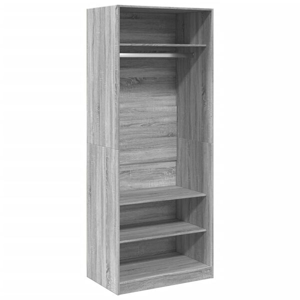 vidaXL Garde-robe sonoma gris 80x50x200 cm bois d'ing&eacute;nierie