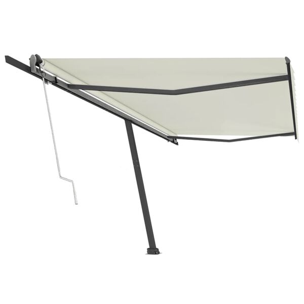 vidaXL Auvent automatique sur pied 500x300 cm Cr&egrave;me