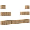 vidaXL Ensemble de meuble TV mural 7 pcs ch&ecirc;ne artisanal
