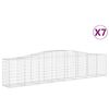 vidaXL Paniers &agrave; gabions arqu&eacute;s 7 pcs 400x50x80/100 cm Fer galvanis&eacute;