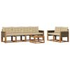 vidaXL Ensemble de canap&eacute;s d'ext&eacute;rieur 7 pcs Naturel et Beige