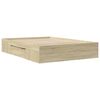 vidaXL Cadre de lit sans matelas chêne sonoma 135x190 cm
