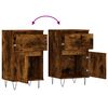 vidaXL Buffets 2 pcs ch&ecirc;ne fum&eacute; 40x35x70 cm bois d'ing&eacute;nierie