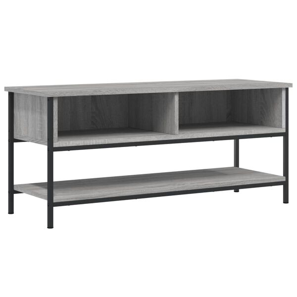vidaXL Meuble TV sonoma gris 100x35x45 cm bois d'ing&eacute;nierie