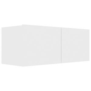 vidaXL Meuble TV Blanc 80x30x30 cm Bois d'ing&eacute;nierie