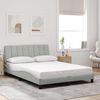 vidaXL Cadre de lit sans matelas Hanko gris clair 140x190 cm velours