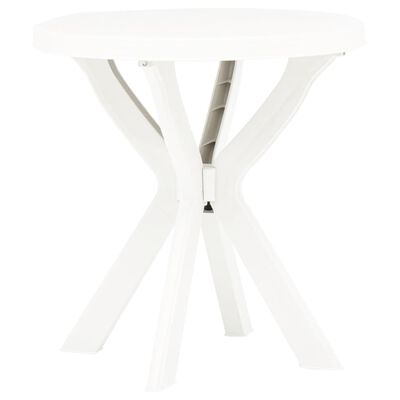 vidaXL Table de bistro Blanc Ø70 cm Plastique