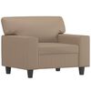 vidaXL Fauteuil avec repose-pied Cappuccino 60 cm Similicuir