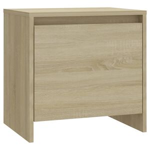 vidaXL Table de chevet ch&ecirc;ne sonoma 45x34x44,5 cm bois d'ing&eacute;nierie